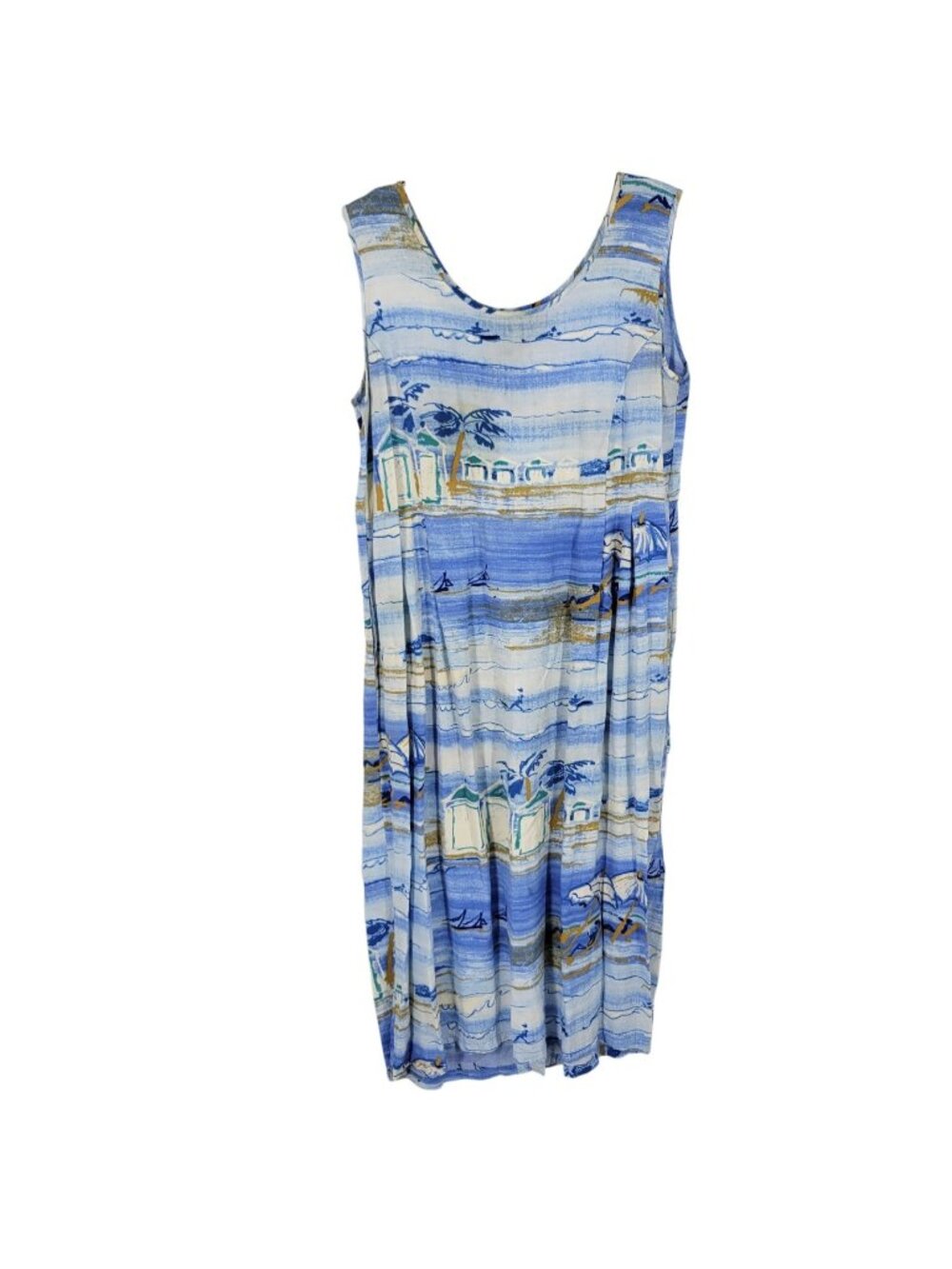 VTG Jams world Mist Midi tank dress size XL Tropical resort Sleeveless